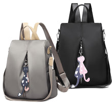 Load image into Gallery viewer, 2019 NEW Women's Anti-theft backpack fashion simple solid color School bag Oxford cloth shoulder bag