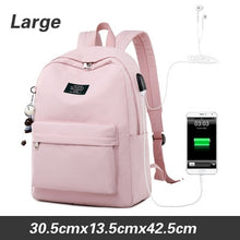 Load image into Gallery viewer, WINNER Solid Color Printing Laptop Backpack for Girls Usb Charging Animal Pendant Children School Bags Female Travel Mochila Bag
