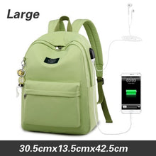 Load image into Gallery viewer, WINNER Solid Color Printing Laptop Backpack for Girls Usb Charging Animal Pendant Children School Bags Female Travel Mochila Bag